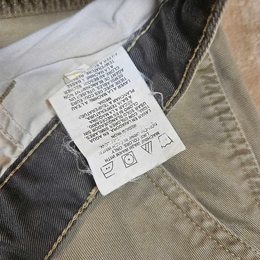 Wrangler Authentic Issue WRG Jeans Co Khaki Cargo Pants Mens 34x32 Tan Utility